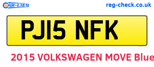 PJ15NFK are the vehicle registration plates.