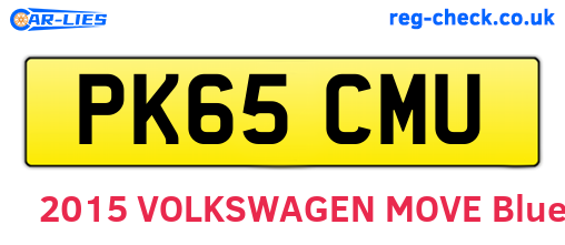 PK65CMU are the vehicle registration plates.