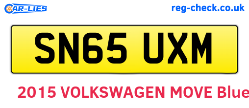 SN65UXM are the vehicle registration plates.