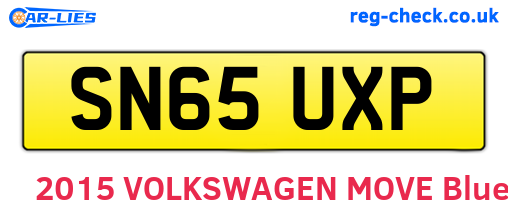 SN65UXP are the vehicle registration plates.