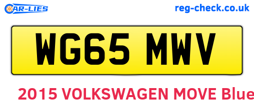 WG65MWV are the vehicle registration plates.