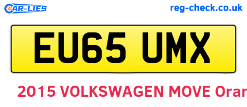 EU65UMX are the vehicle registration plates.