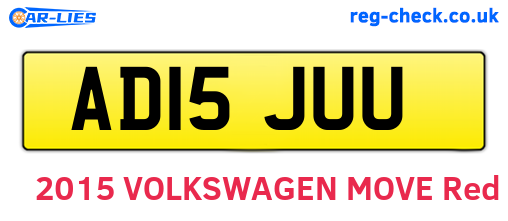 AD15JUU are the vehicle registration plates.