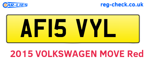 AF15VYL are the vehicle registration plates.