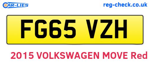 FG65VZH are the vehicle registration plates.