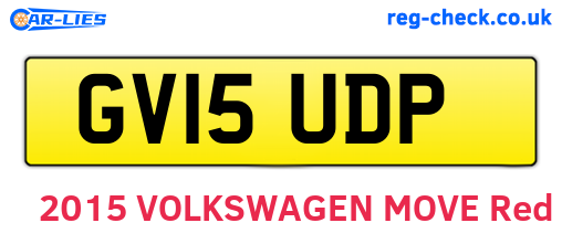 GV15UDP are the vehicle registration plates.
