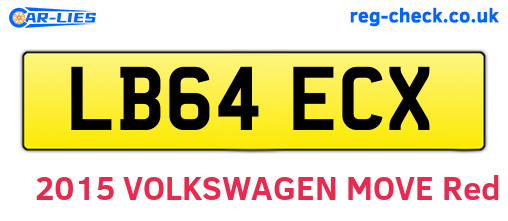 LB64ECX are the vehicle registration plates.