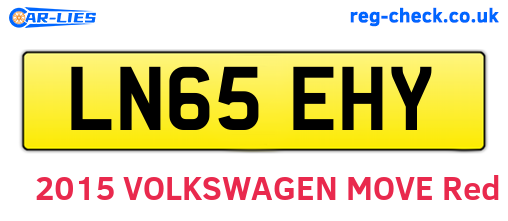 LN65EHY are the vehicle registration plates.