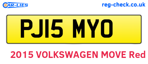 PJ15MYO are the vehicle registration plates.
