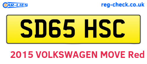 SD65HSC are the vehicle registration plates.