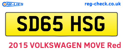 SD65HSG are the vehicle registration plates.