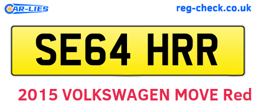SE64HRR are the vehicle registration plates.