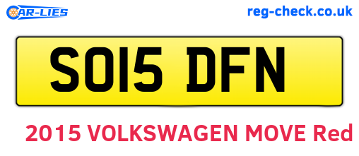 SO15DFN are the vehicle registration plates.
