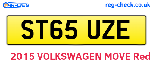ST65UZE are the vehicle registration plates.