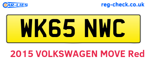 WK65NWC are the vehicle registration plates.