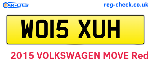 WO15XUH are the vehicle registration plates.