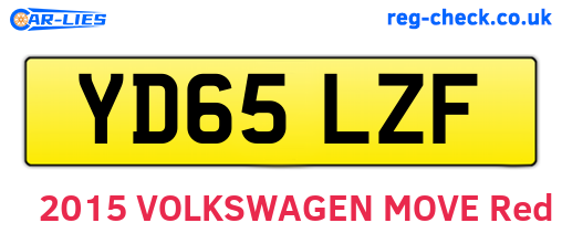YD65LZF are the vehicle registration plates.