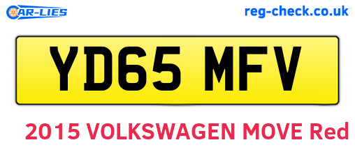 YD65MFV are the vehicle registration plates.