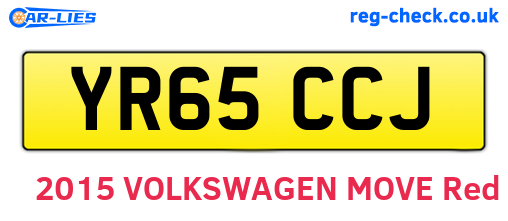 YR65CCJ are the vehicle registration plates.