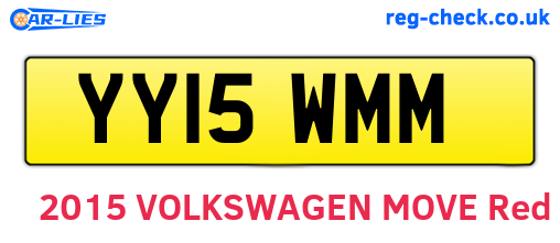 YY15WMM are the vehicle registration plates.
