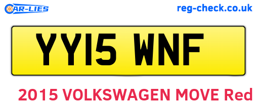 YY15WNF are the vehicle registration plates.