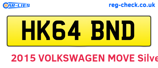 HK64BND are the vehicle registration plates.