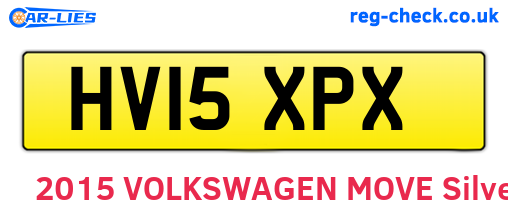 HV15XPX are the vehicle registration plates.