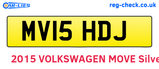 MV15HDJ are the vehicle registration plates.