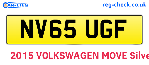 NV65UGF are the vehicle registration plates.