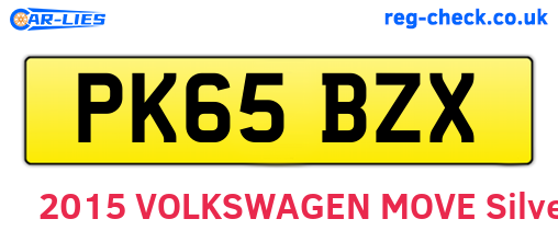 PK65BZX are the vehicle registration plates.