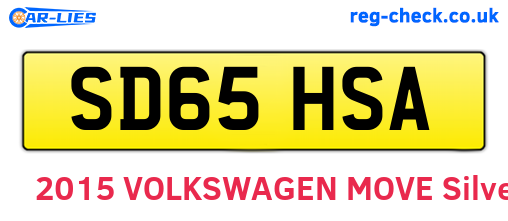 SD65HSA are the vehicle registration plates.