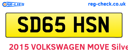 SD65HSN are the vehicle registration plates.