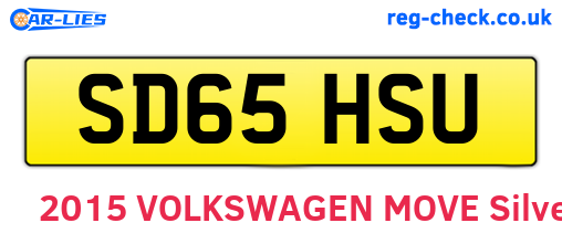 SD65HSU are the vehicle registration plates.