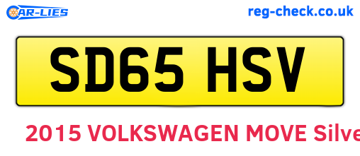 SD65HSV are the vehicle registration plates.