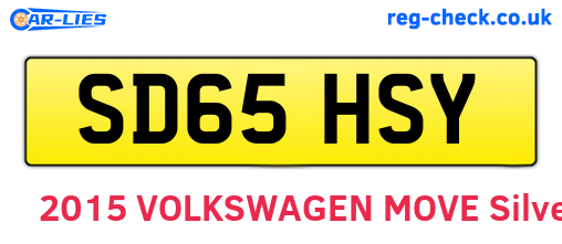 SD65HSY are the vehicle registration plates.