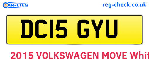 DC15GYU are the vehicle registration plates.