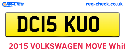 DC15KUO are the vehicle registration plates.