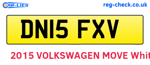 DN15FXV are the vehicle registration plates.