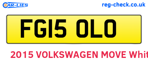 FG15OLO are the vehicle registration plates.