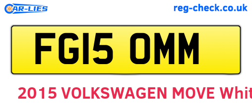 FG15OMM are the vehicle registration plates.