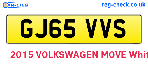 GJ65VVS are the vehicle registration plates.