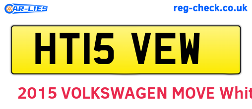 HT15VEW are the vehicle registration plates.