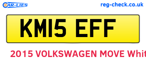 KM15EFF are the vehicle registration plates.