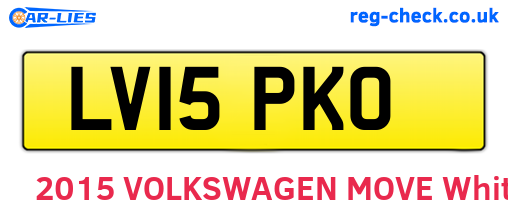 LV15PKO are the vehicle registration plates.