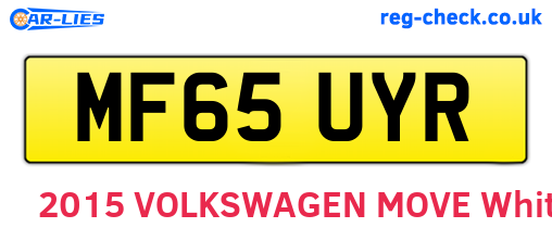 MF65UYR are the vehicle registration plates.