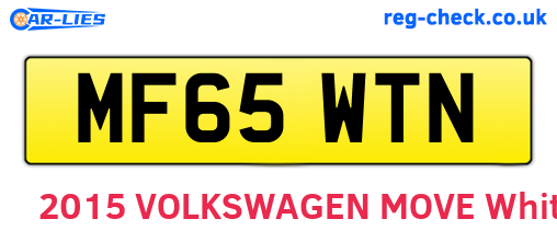 MF65WTN are the vehicle registration plates.