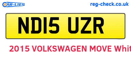ND15UZR are the vehicle registration plates.