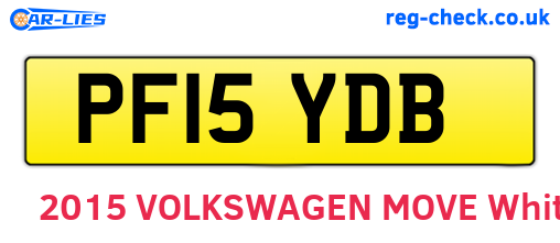 PF15YDB are the vehicle registration plates.