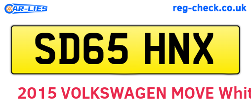 SD65HNX are the vehicle registration plates.