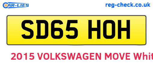 SD65HOH are the vehicle registration plates.